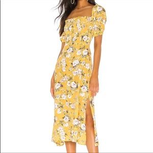 Faithfull the brand Jasmin yellow floral dress